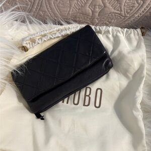 HOBO Advent Black Quilted Leather Wallet